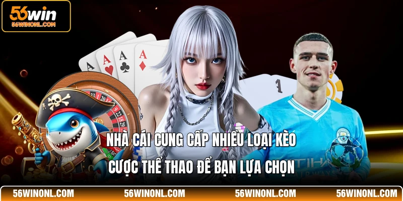 Thể Thao 56WIN - Hướng Dẫn Chơi, Kinh Nghiệm Soi Kèo 4 Nhà cái cung cấp nhiều loại kèo cược thể thao để bạn lựa chọn